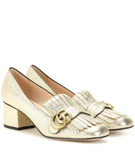 gucci schuhe gold|gold Gucci heels.